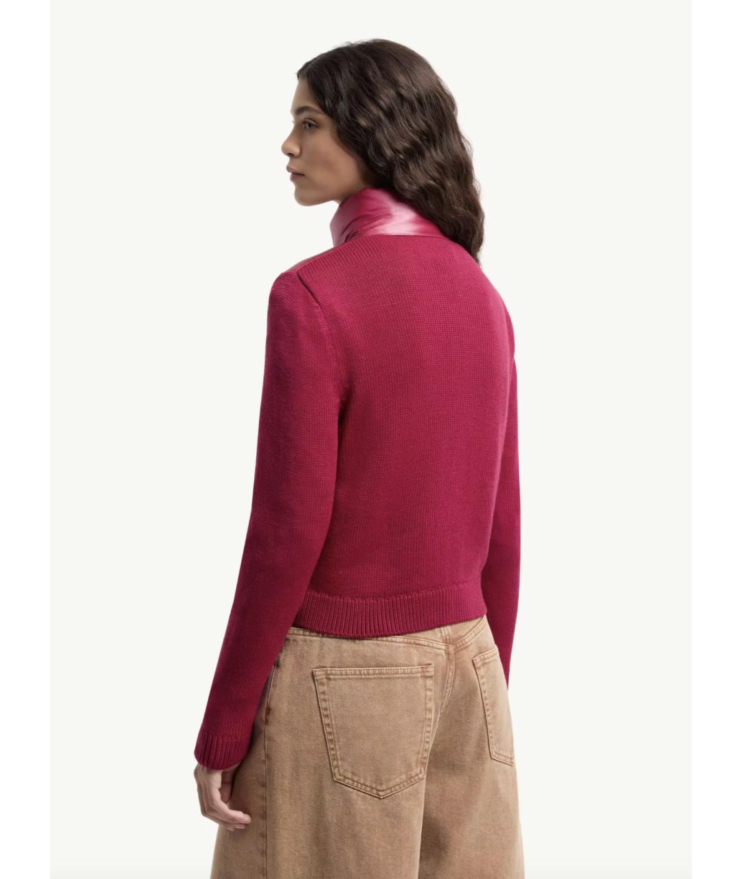 MONCLER Фуксия шерстяной кардиган, фото 5