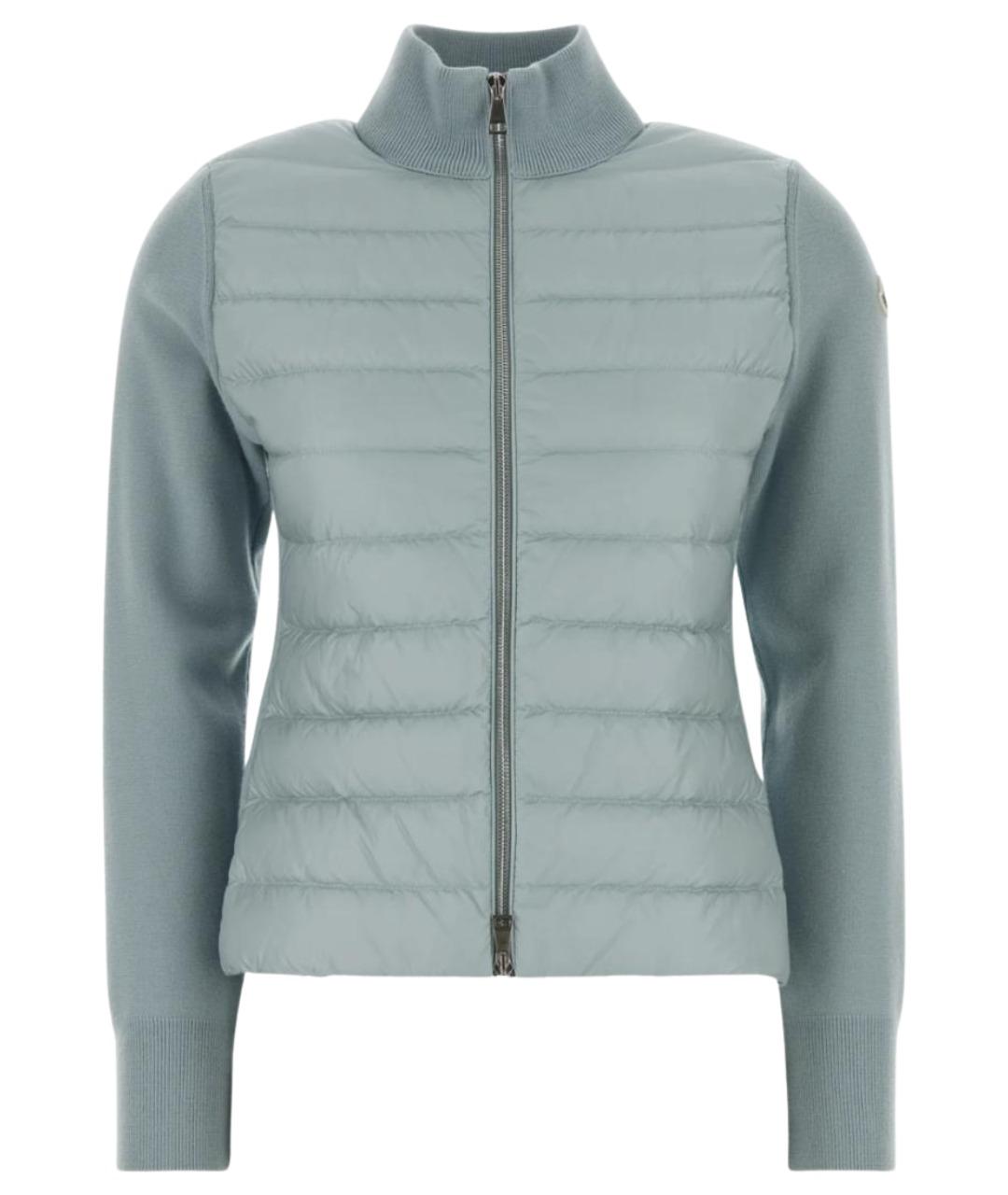 MONCLER Бирюзовый шерстяной кардиган, фото 1