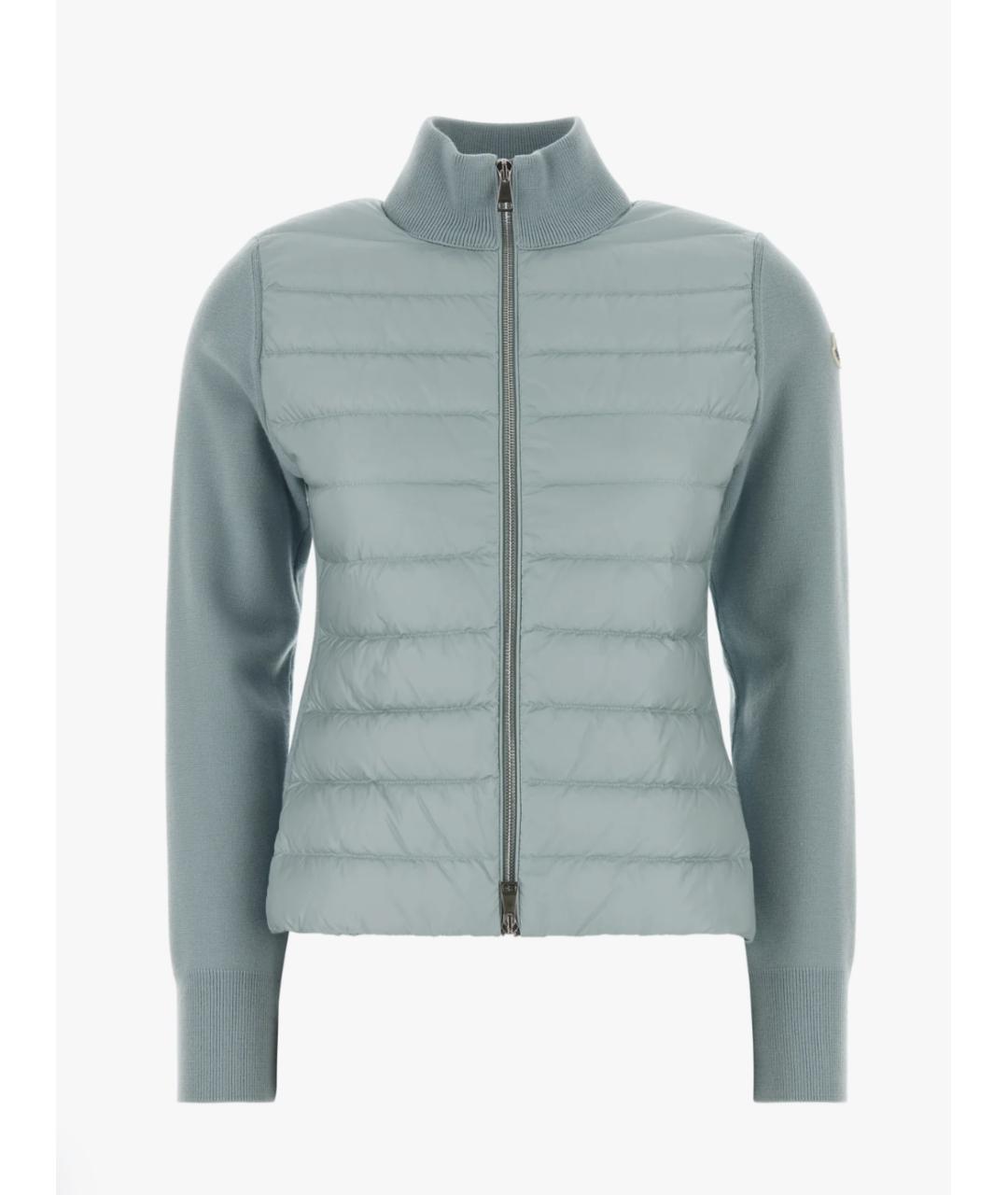 MONCLER Бирюзовый шерстяной кардиган, фото 4