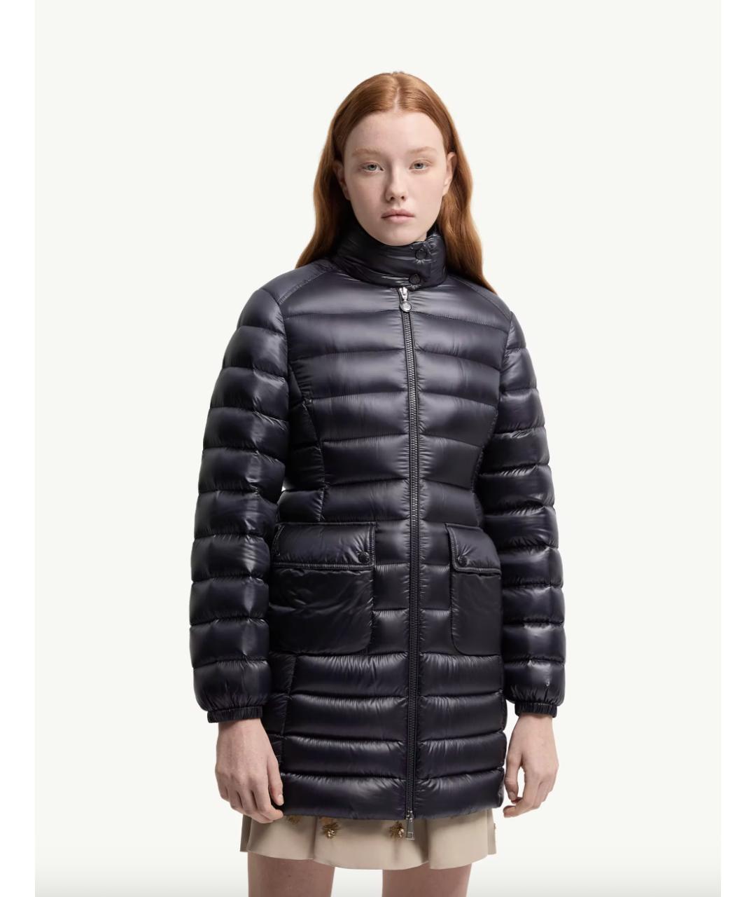 MONCLER Темно-синий пуховик, фото 4