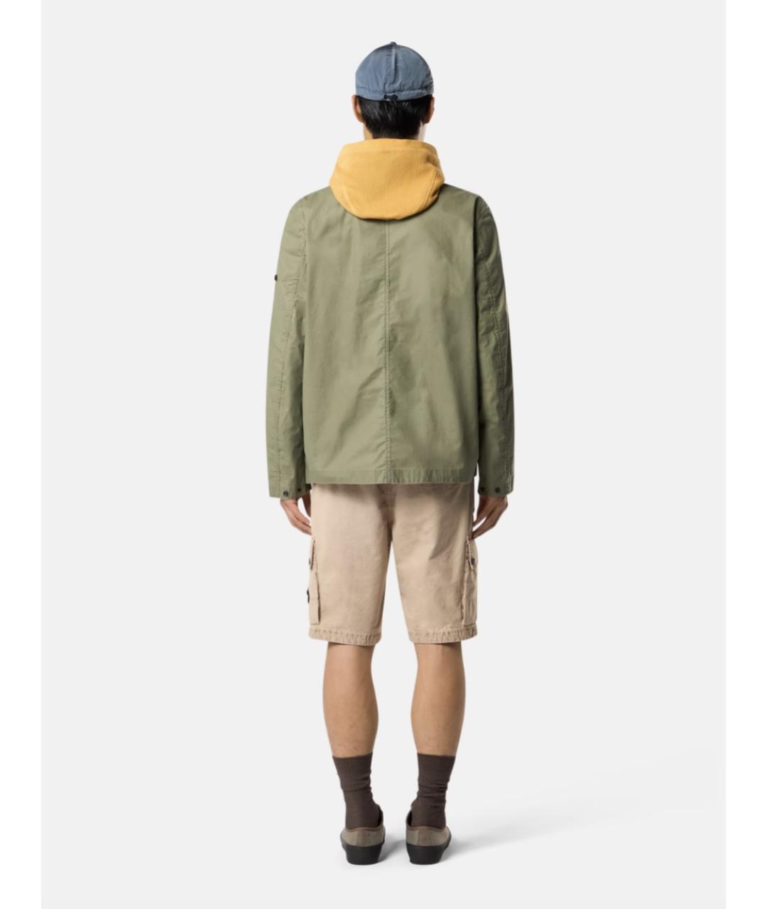 STONE ISLAND Бежевые хлопковые шорты, фото 3