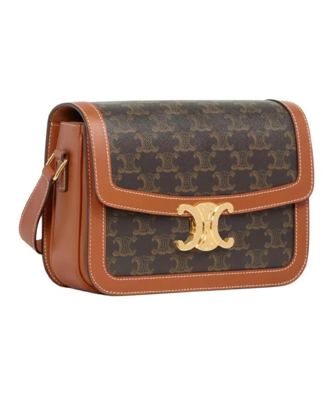 CELINE Коричневая сумка через плечо, фото 2