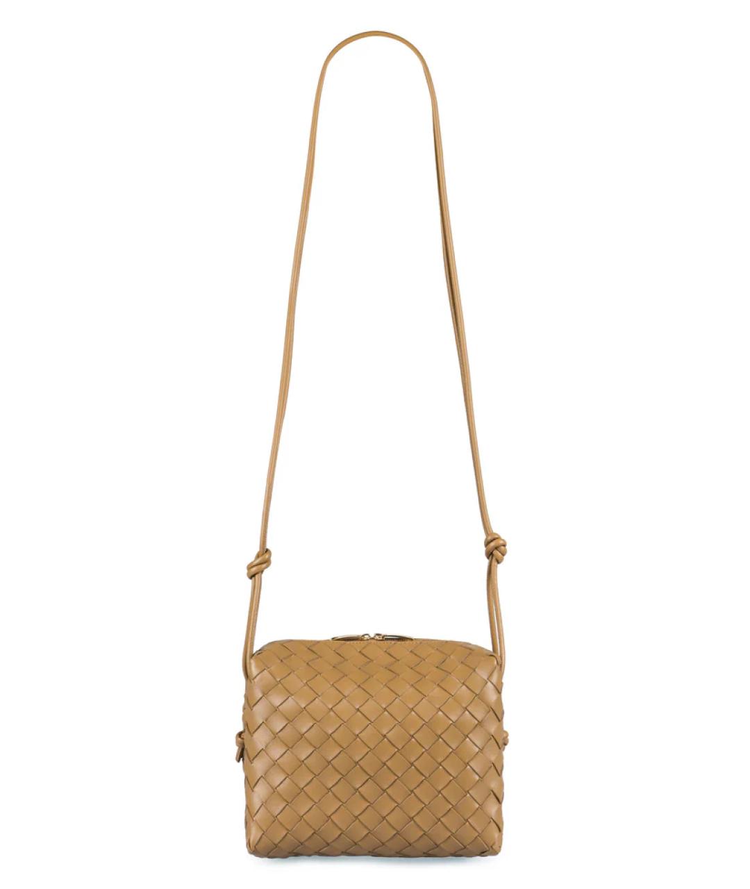 BOTTEGA VENETA Коричневая кожаная сумка через плечо, фото 4