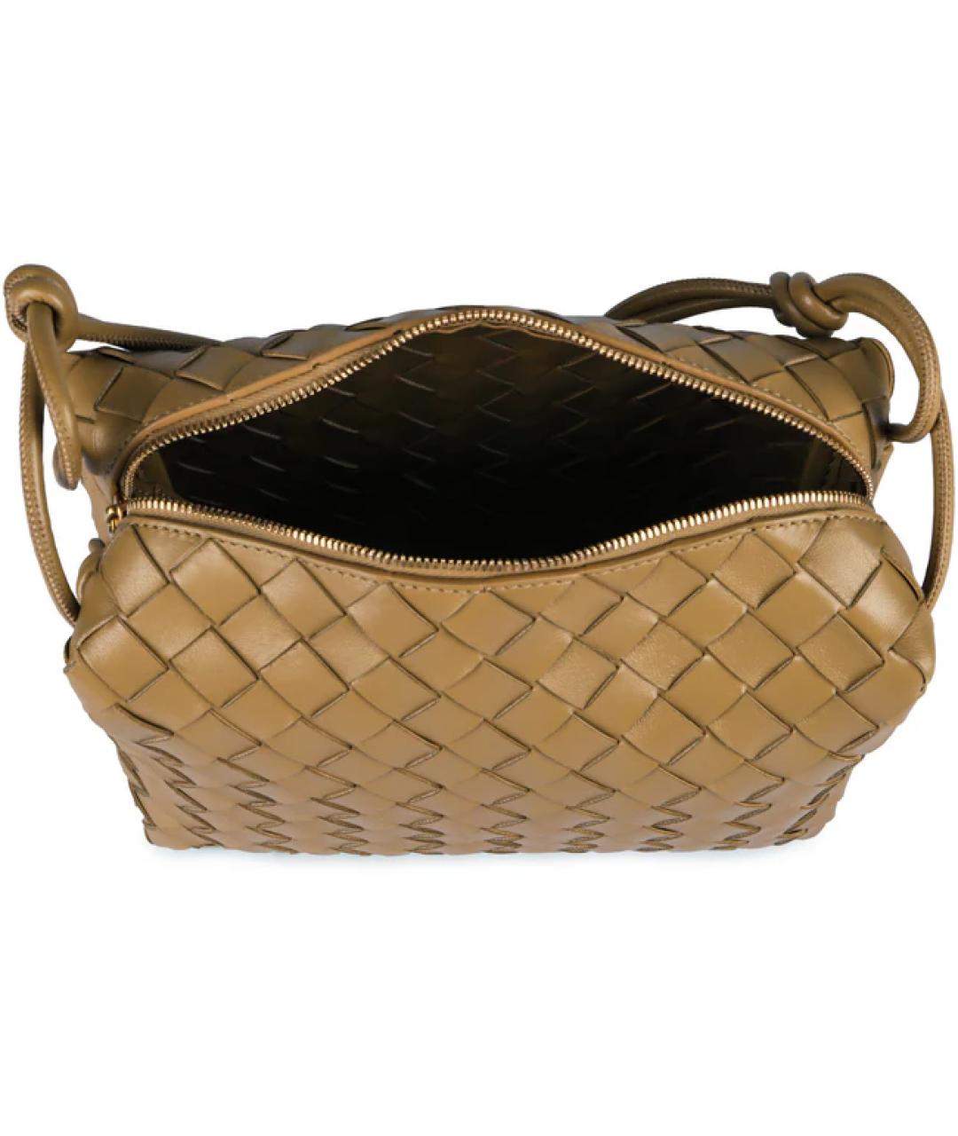 BOTTEGA VENETA Коричневая кожаная сумка через плечо, фото 5