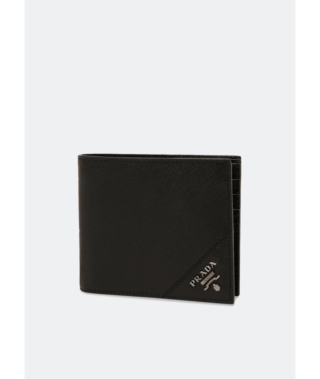PRADA Черный кожаный кошелек, фото 2