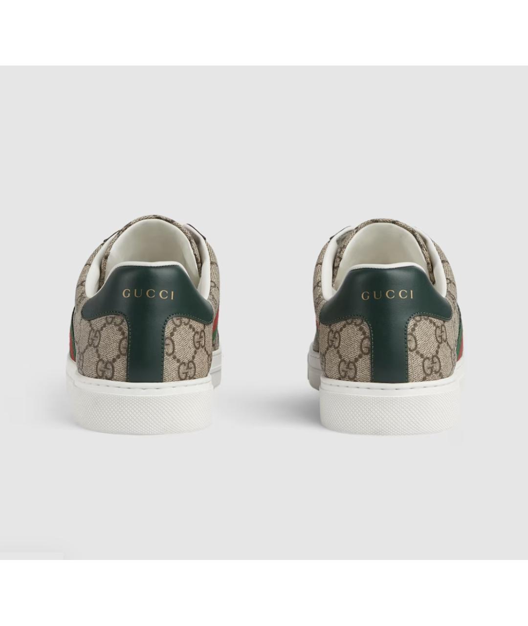 GUCCI Бежевые низкие кроссовки / кеды, фото 4