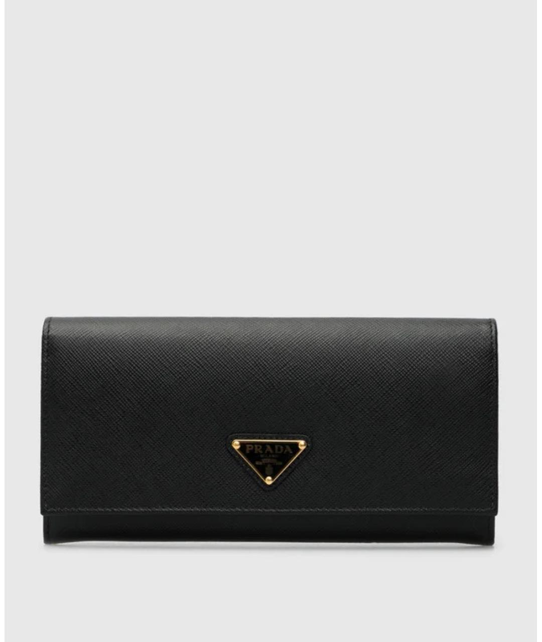 PRADA Черный кожаный кошелек, фото 5