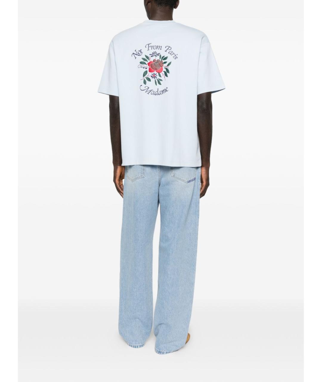 Drole de Monsieur Голубая хлопковая футболка, фото 2