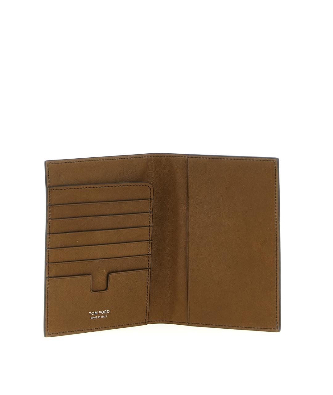 TOM FORD Коричневый кожаный кошелек, фото 3