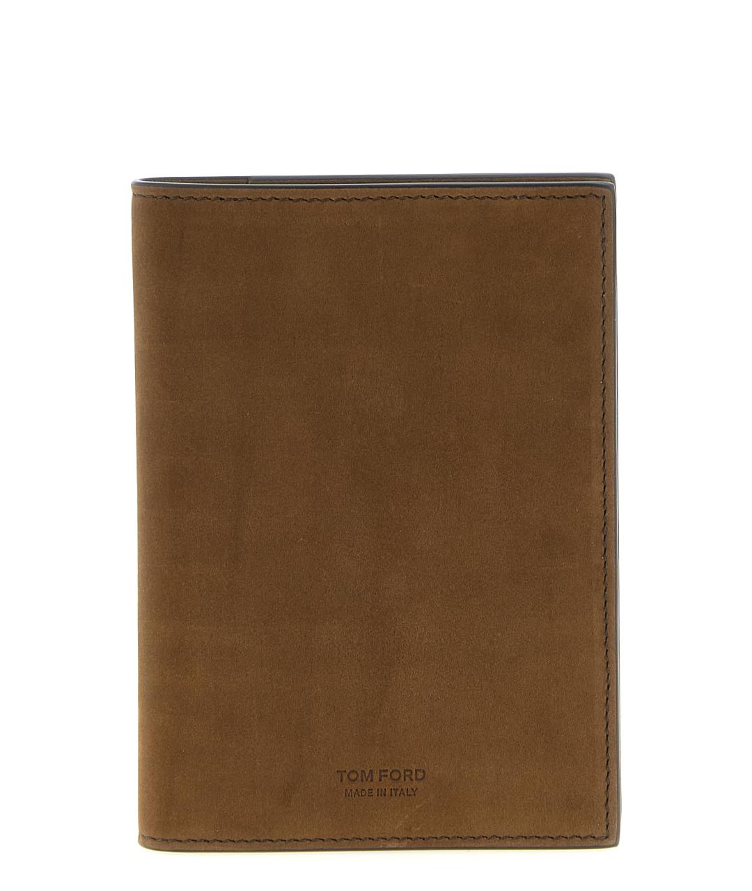 TOM FORD Коричневый кожаный кошелек, фото 1
