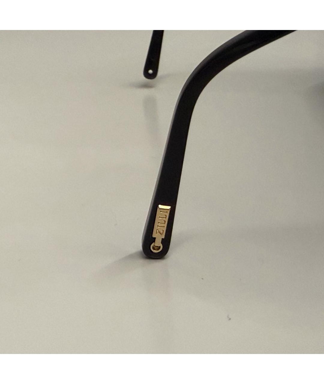 ZILLI Коричневые металлические солнцезащитные очки, фото 6