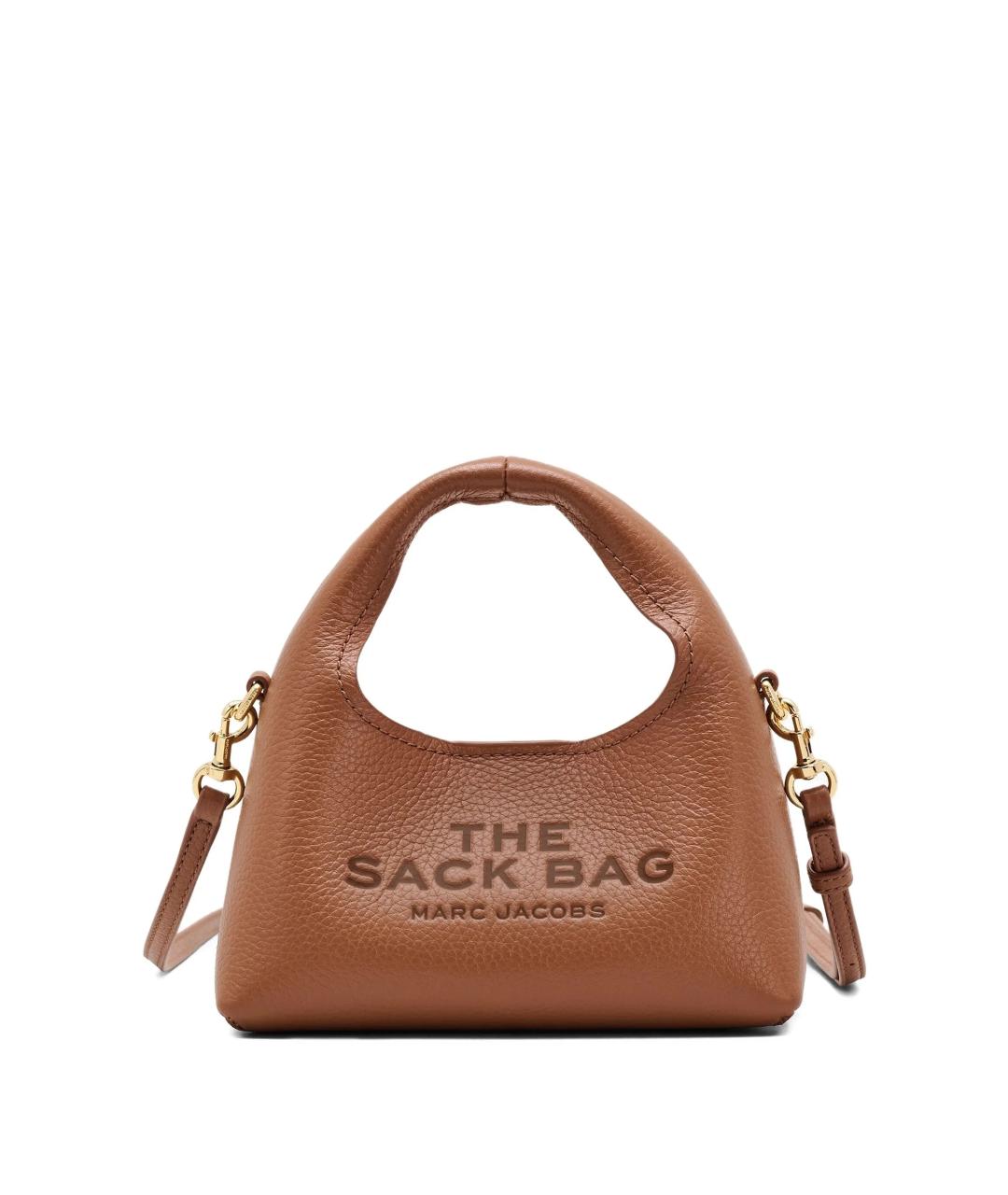 MARC JACOBS Коричневая кожаная сумка с короткими ручками, фото 1