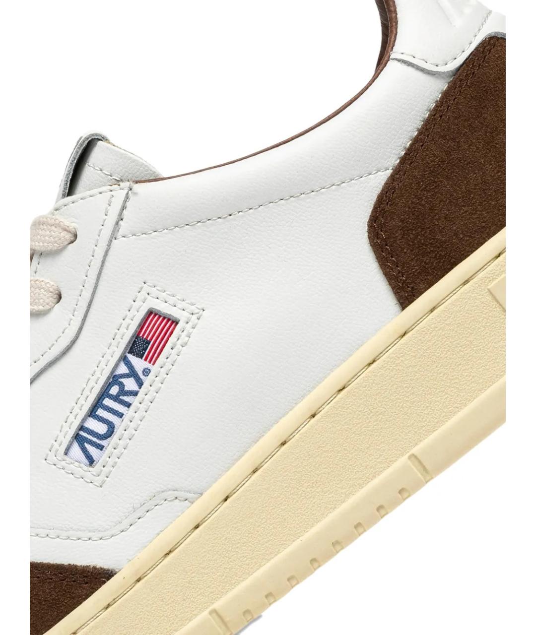 AUTRY Белые кожаные низкие кроссовки / кеды, фото 5
