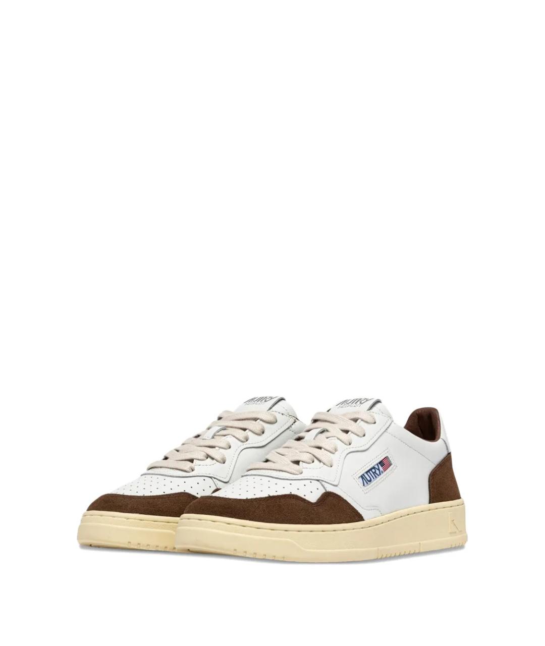 AUTRY Белые кожаные низкие кроссовки / кеды, фото 2