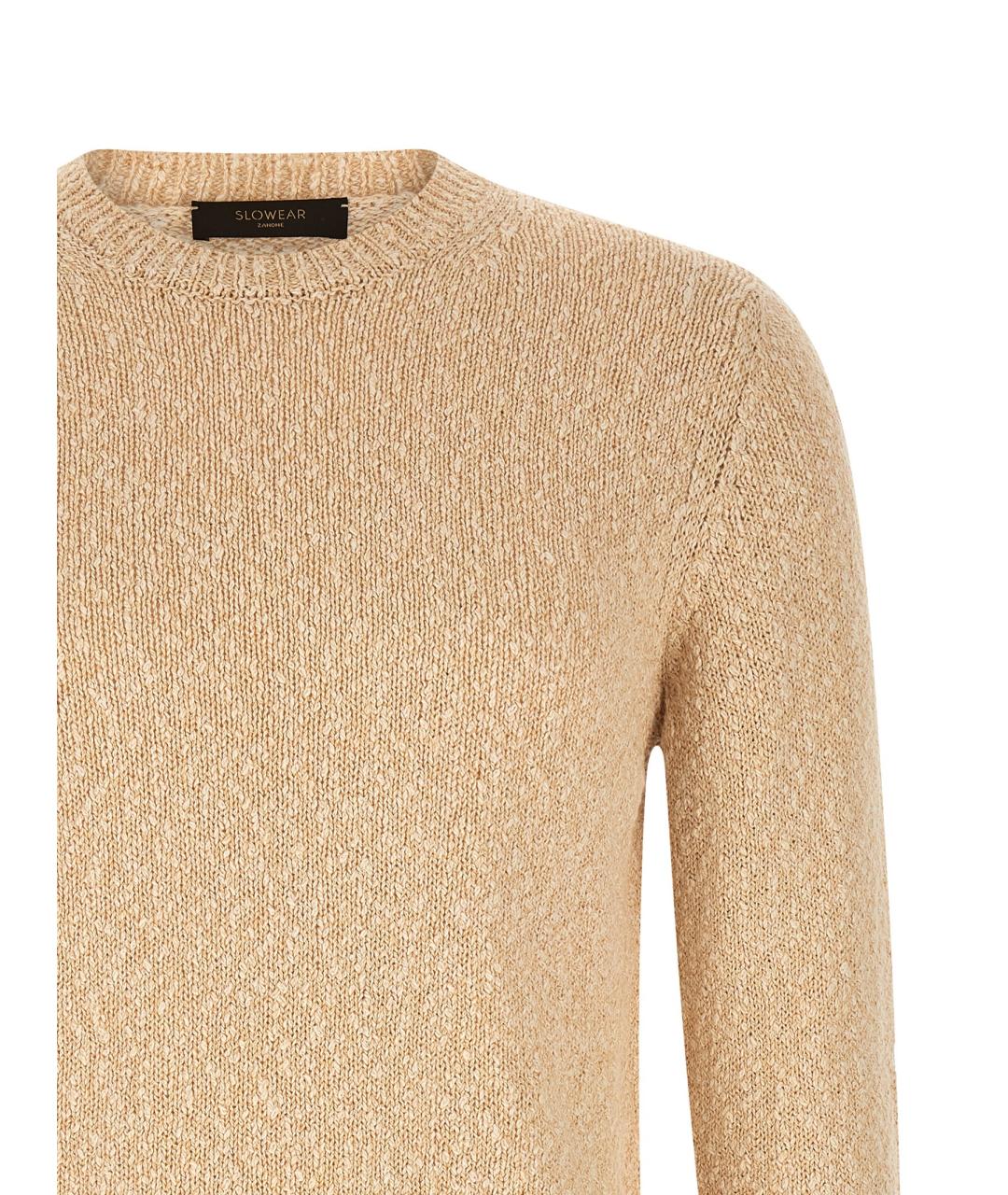 ZANONE Бежевый хлопковый джемпер / свитер, фото 3