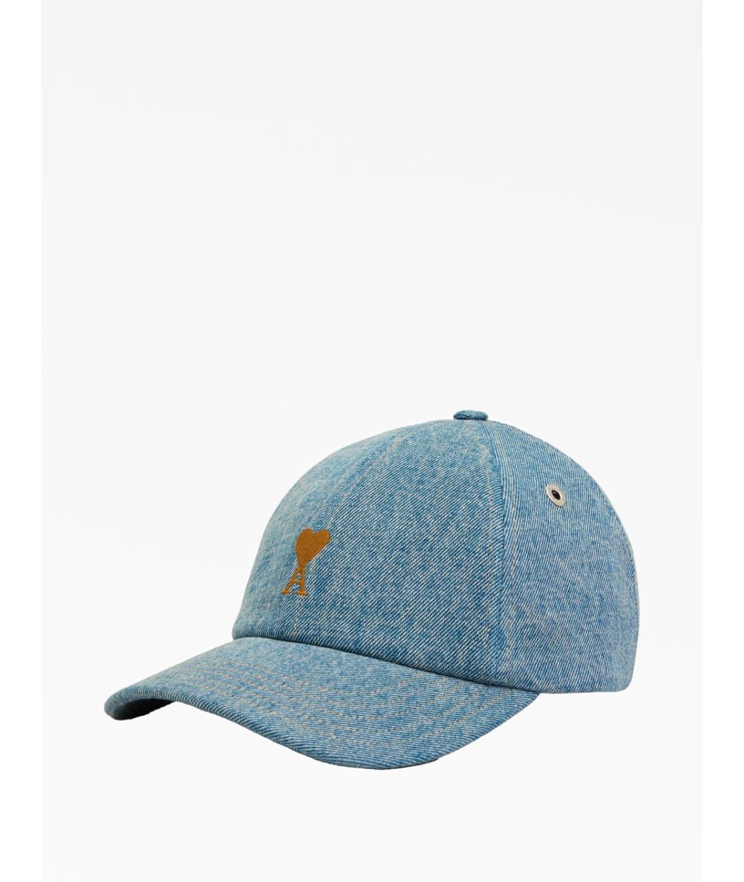 Ami Paris Голубая хлопковая кепка/бейсболка, фото 3