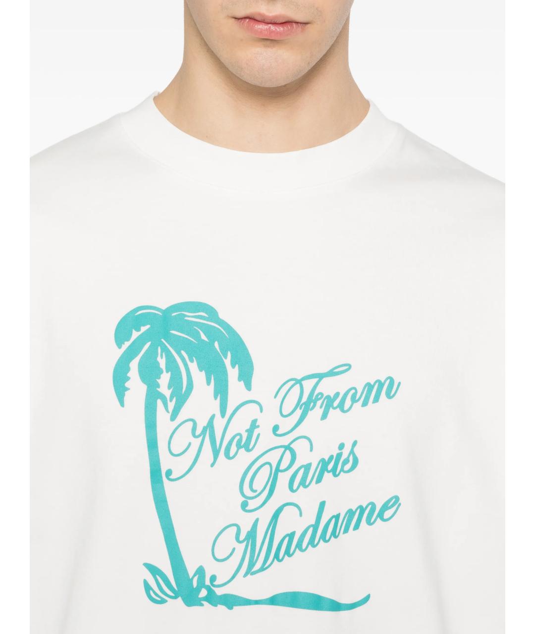 Drole de Monsieur Белая хлопковая футболка, фото 5