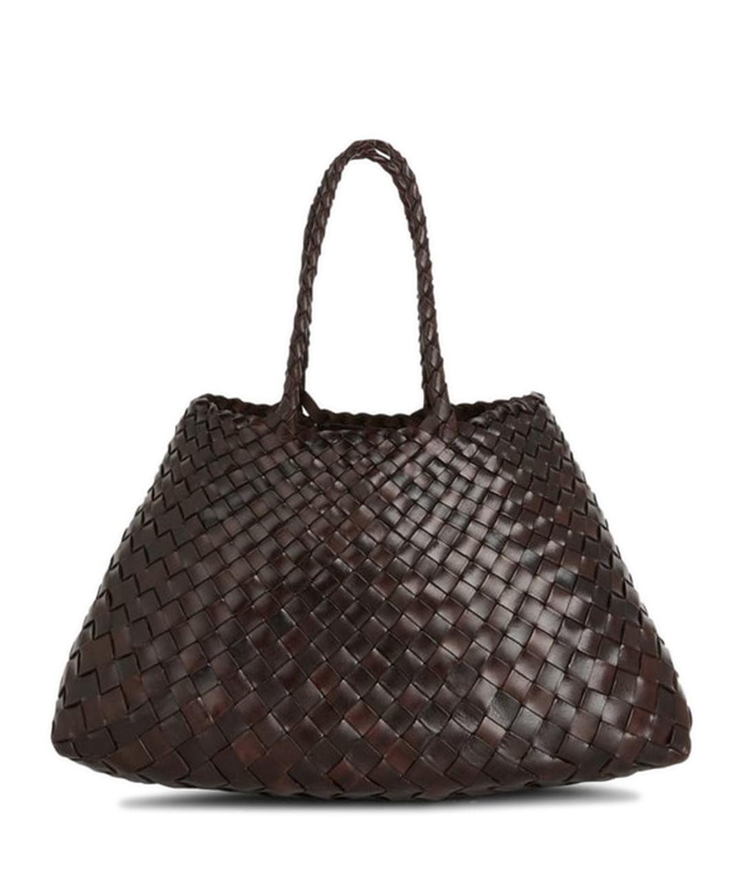 Dragon Diffusion Коричневая кожаная сумка тоут, фото 1