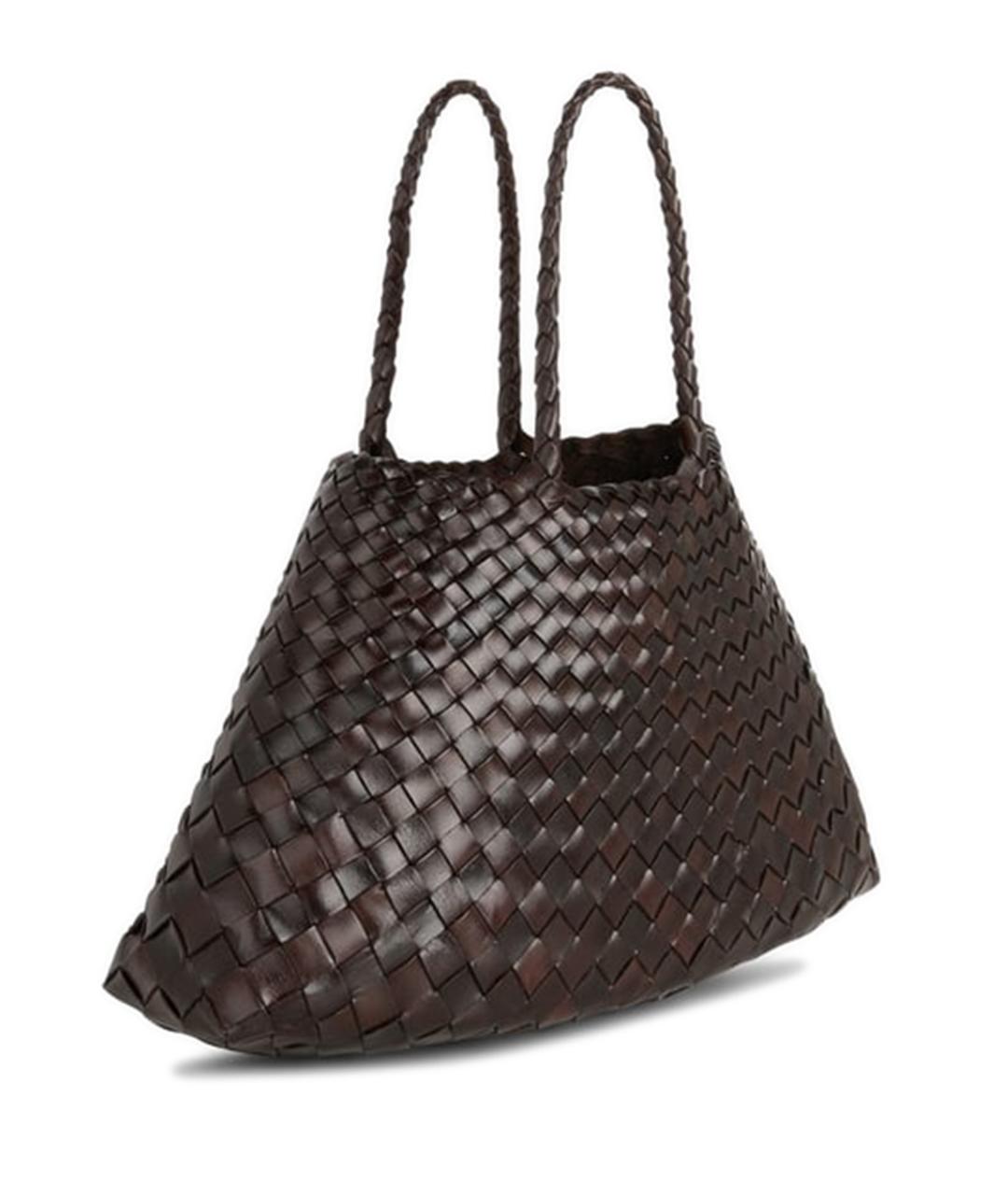 Dragon Diffusion Коричневая кожаная сумка тоут, фото 2