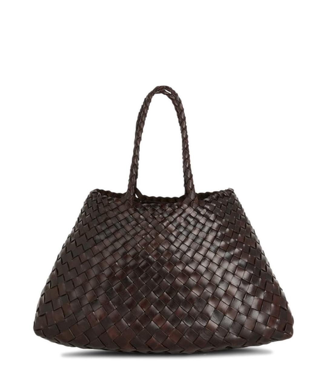 Dragon Diffusion Коричневая кожаная сумка тоут, фото 3