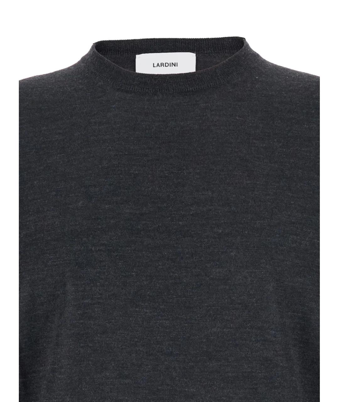 LARDINI Серый шерстяной джемпер / свитер, фото 3
