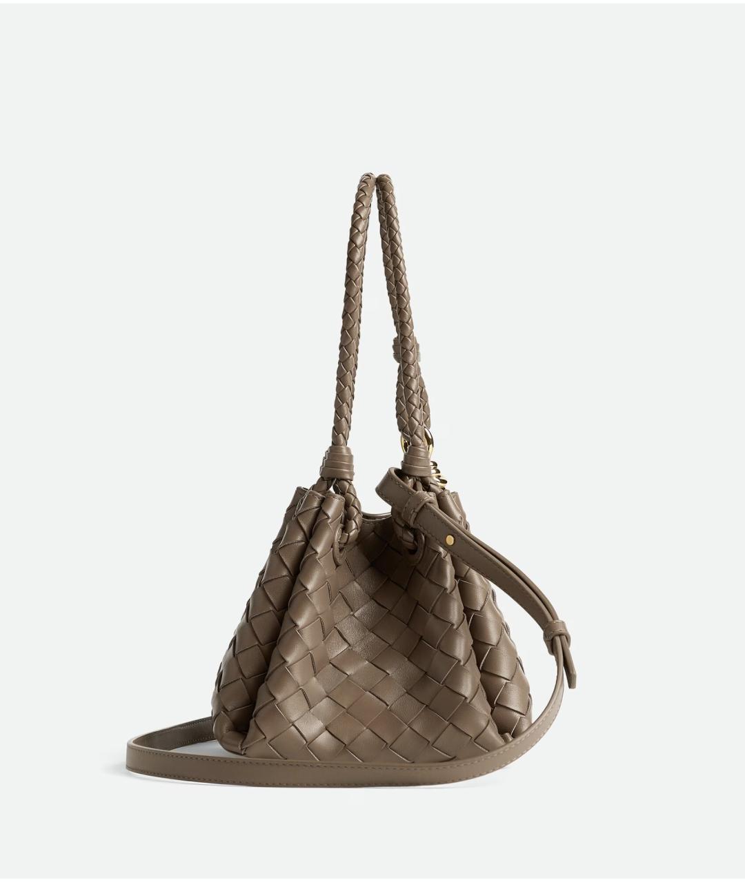 BOTTEGA VENETA Коричневая кожаная сумка тоут, фото 4