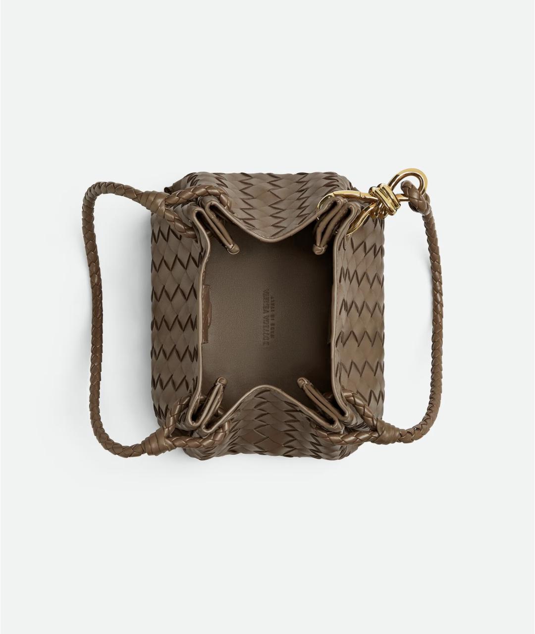 BOTTEGA VENETA Коричневая кожаная сумка тоут, фото 3