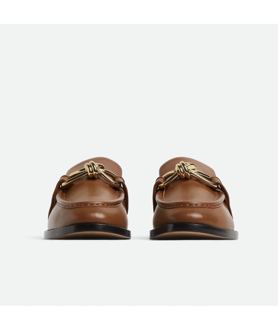 BOTTEGA VENETA Коричневые кожаные лоферы, фото 3