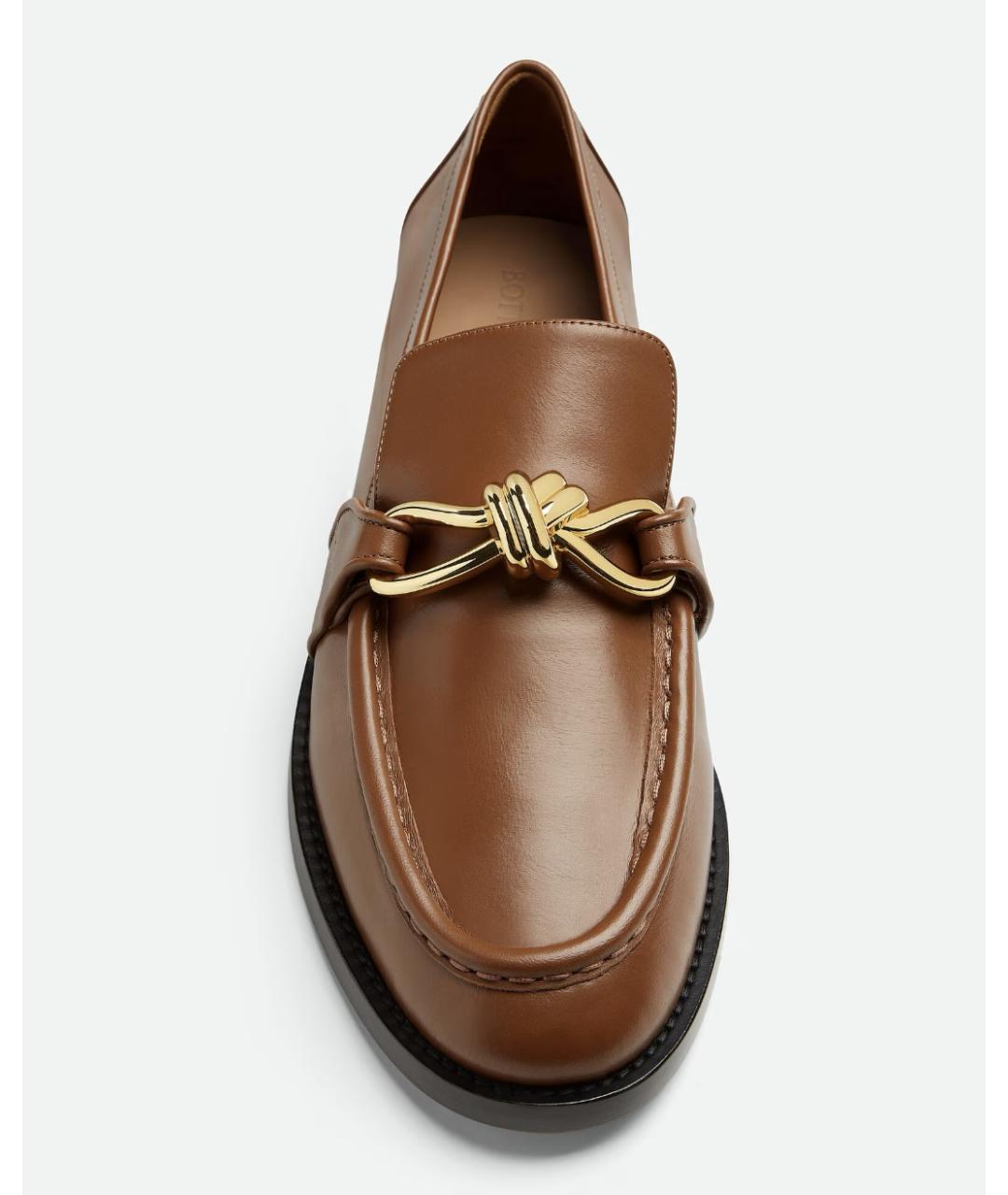 BOTTEGA VENETA Коричневые кожаные лоферы, фото 5