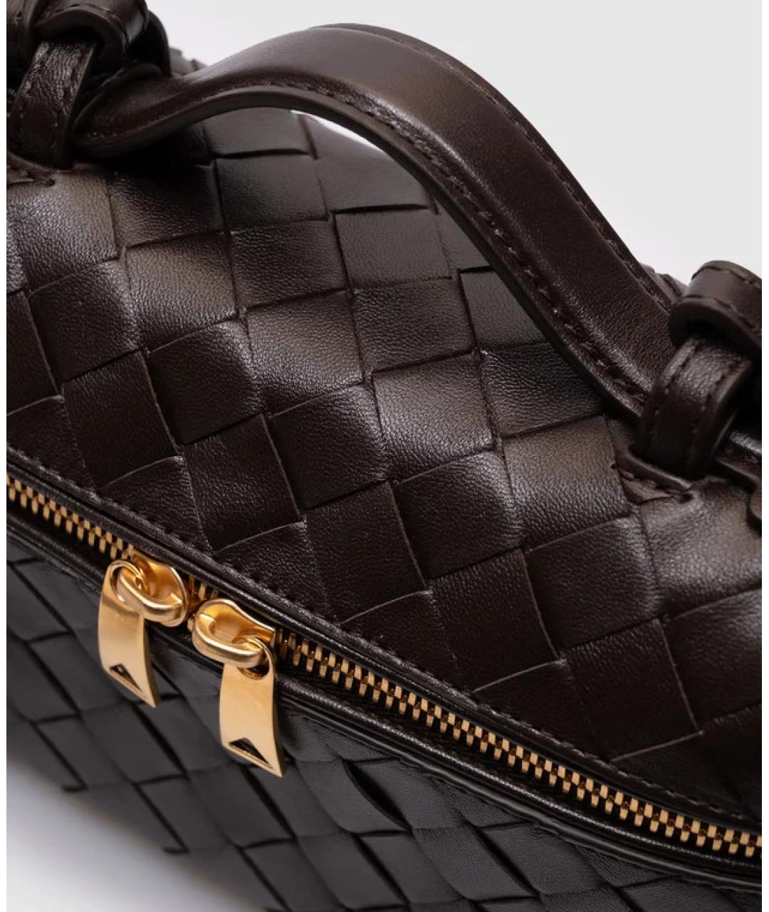 BOTTEGA VENETA Коричневая кожаная сумка через плечо, фото 2