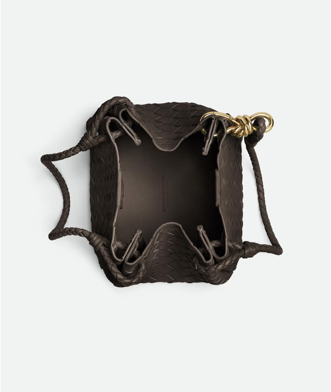 BOTTEGA VENETA Коричневая кожаная сумка тоут, фото 3