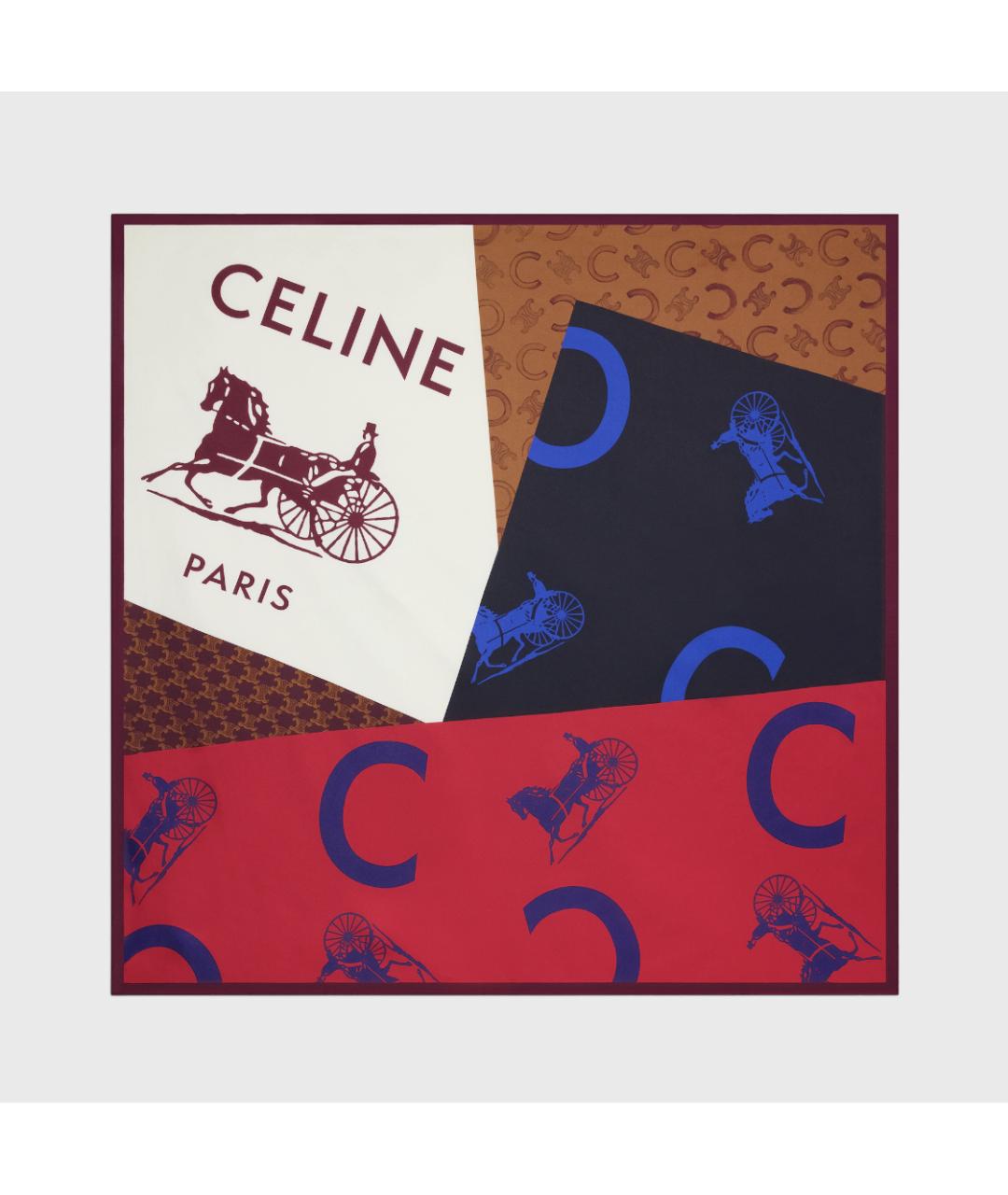 CELINE Мульти шелковый платок, фото 4