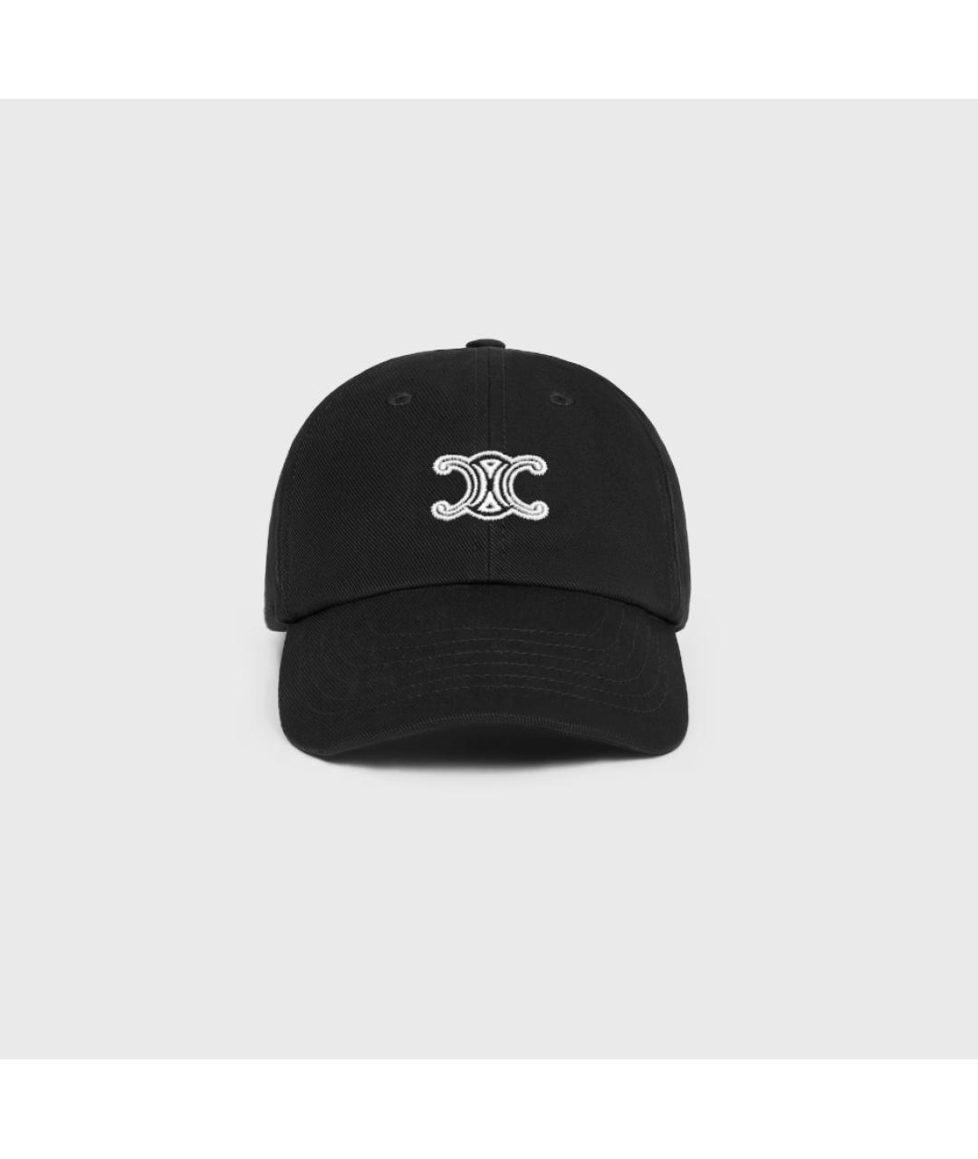 CELINE Черная хлопковая кепка, фото 2