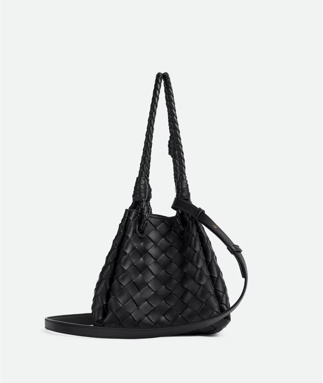 BOTTEGA VENETA Черная кожаная сумка тоут, фото 4