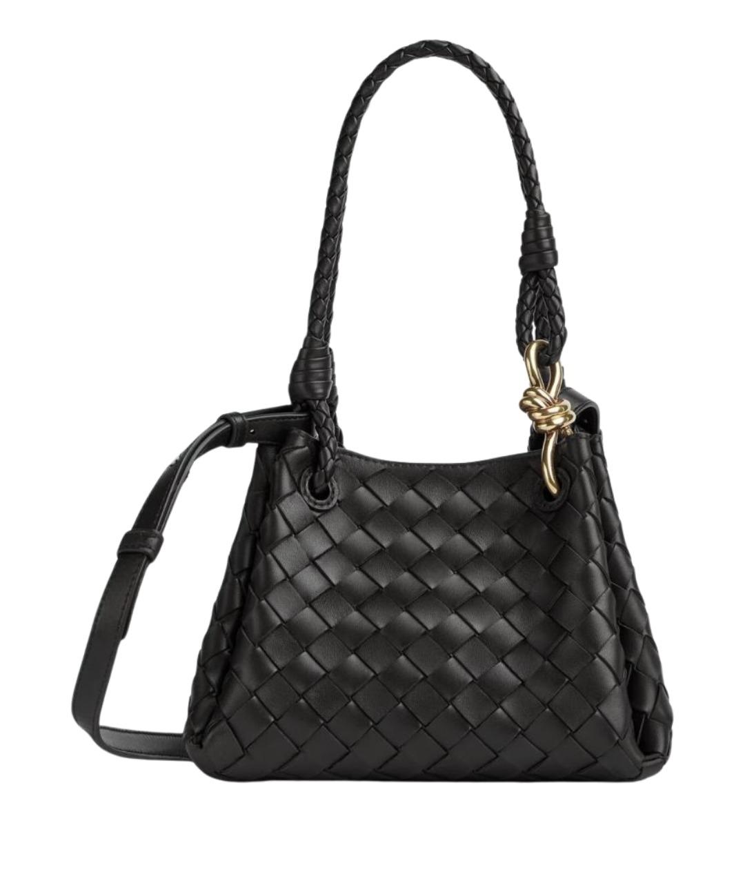 BOTTEGA VENETA Черная кожаная сумка тоут, фото 1