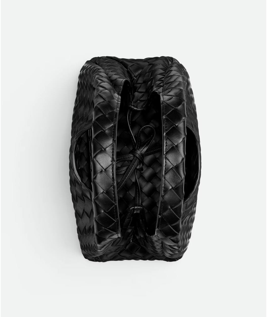 BOTTEGA VENETA Черная кожаная сумка тоут, фото 3