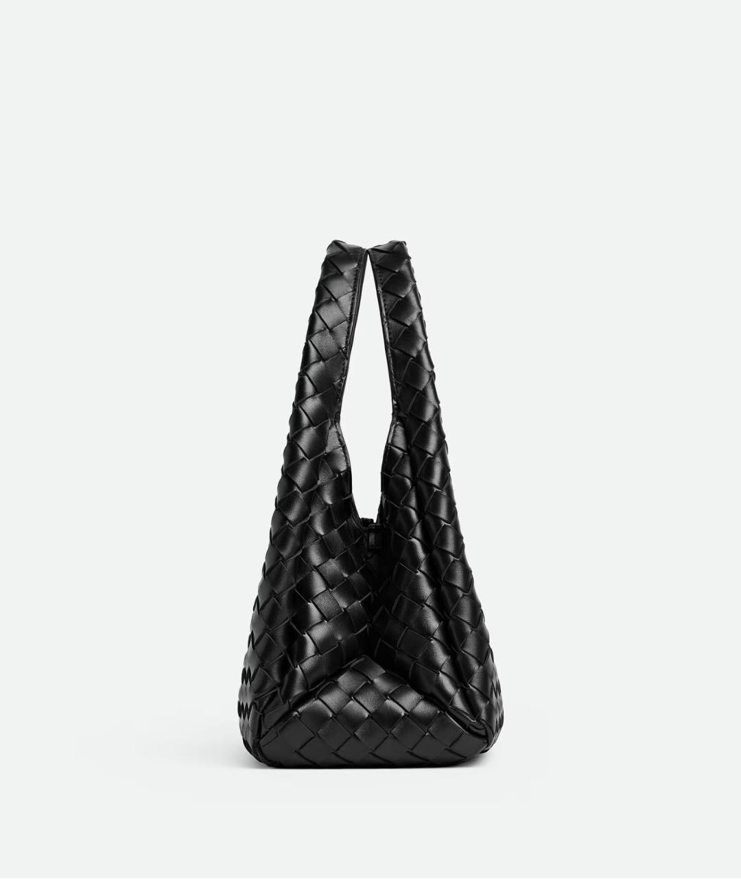 BOTTEGA VENETA Черная кожаная сумка тоут, фото 4