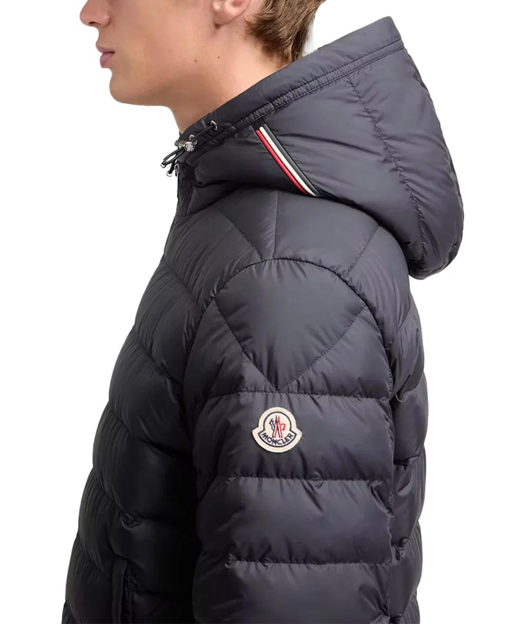 MONCLER Темно-синий пуховик, фото 5