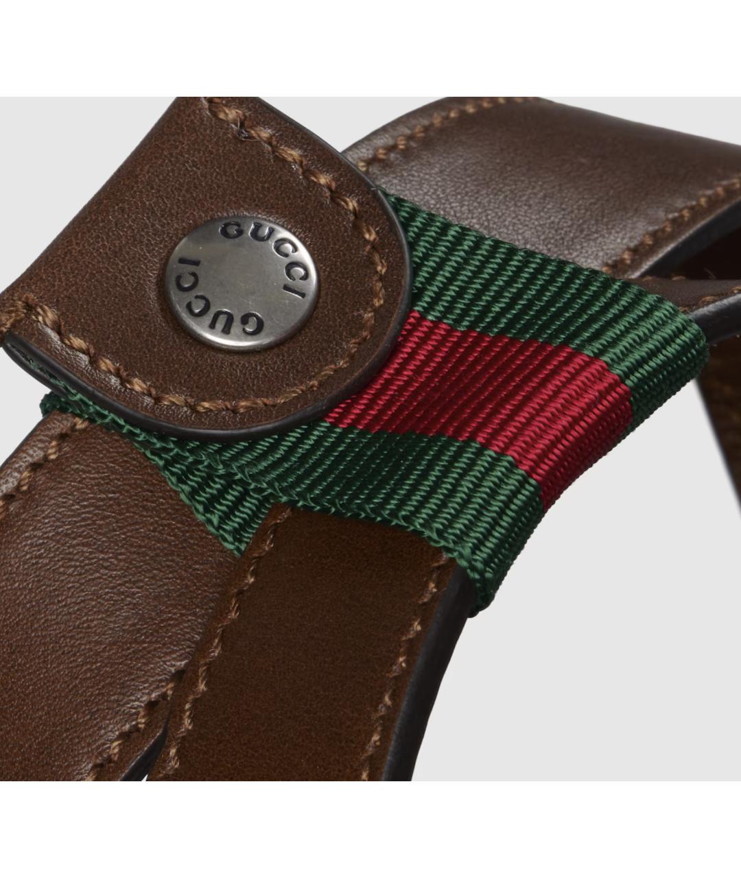 GUCCI Коричневая кожаная сумка тоут, фото 5