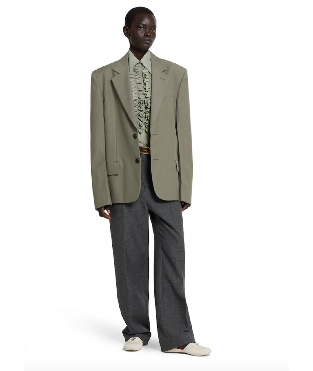 GUCCI Белые текстильные кроссовки, фото 3