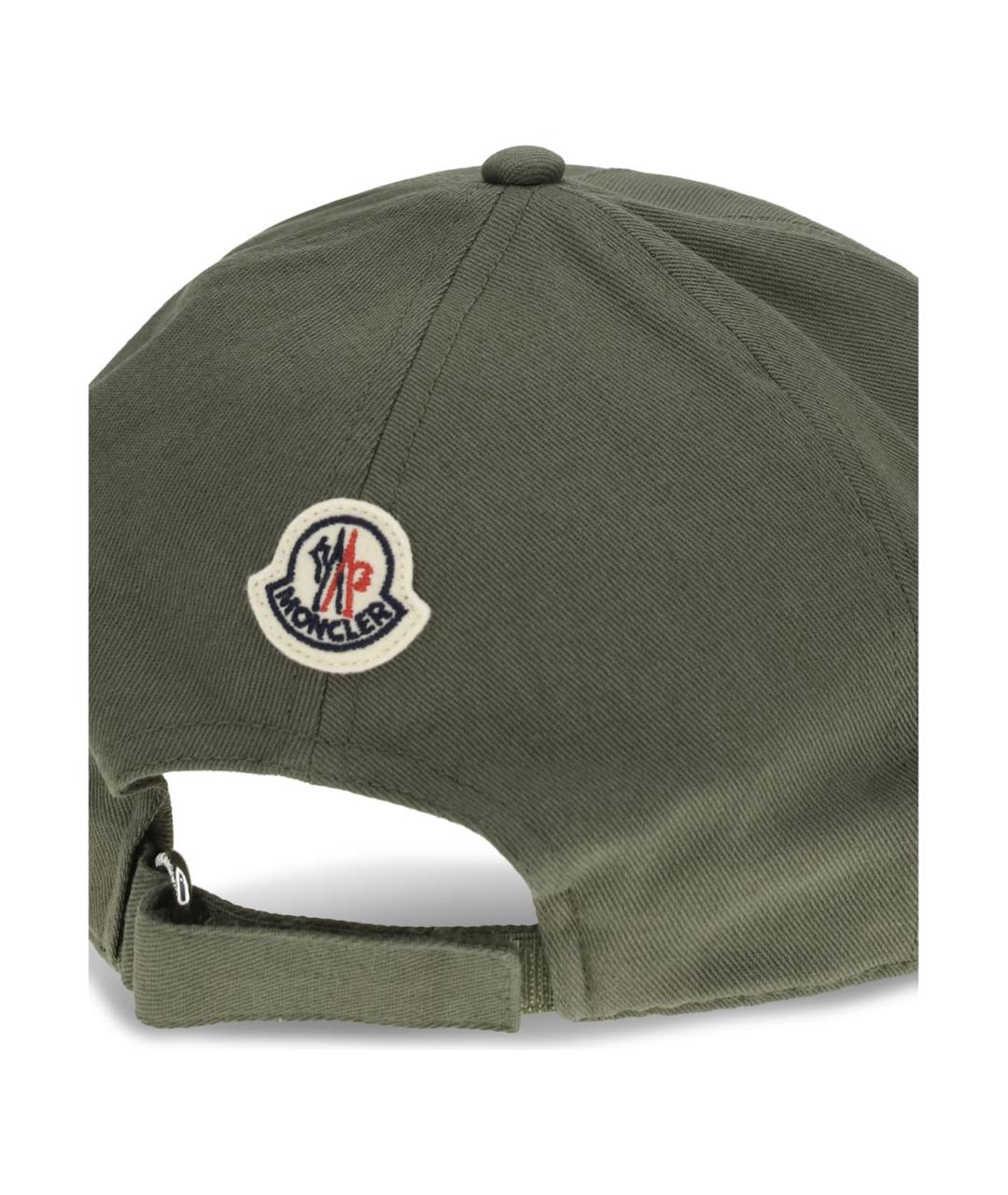 MONCLER Зеленая хлопковая кепка/бейсболка, фото 2