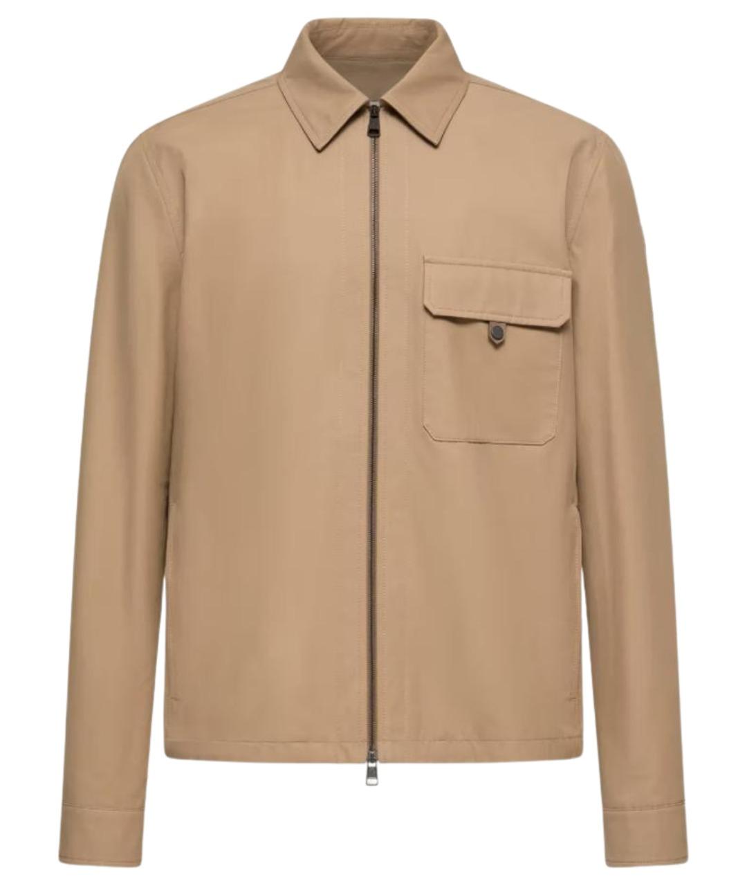 MONCLER Бежевая хлопковая куртка, фото 1