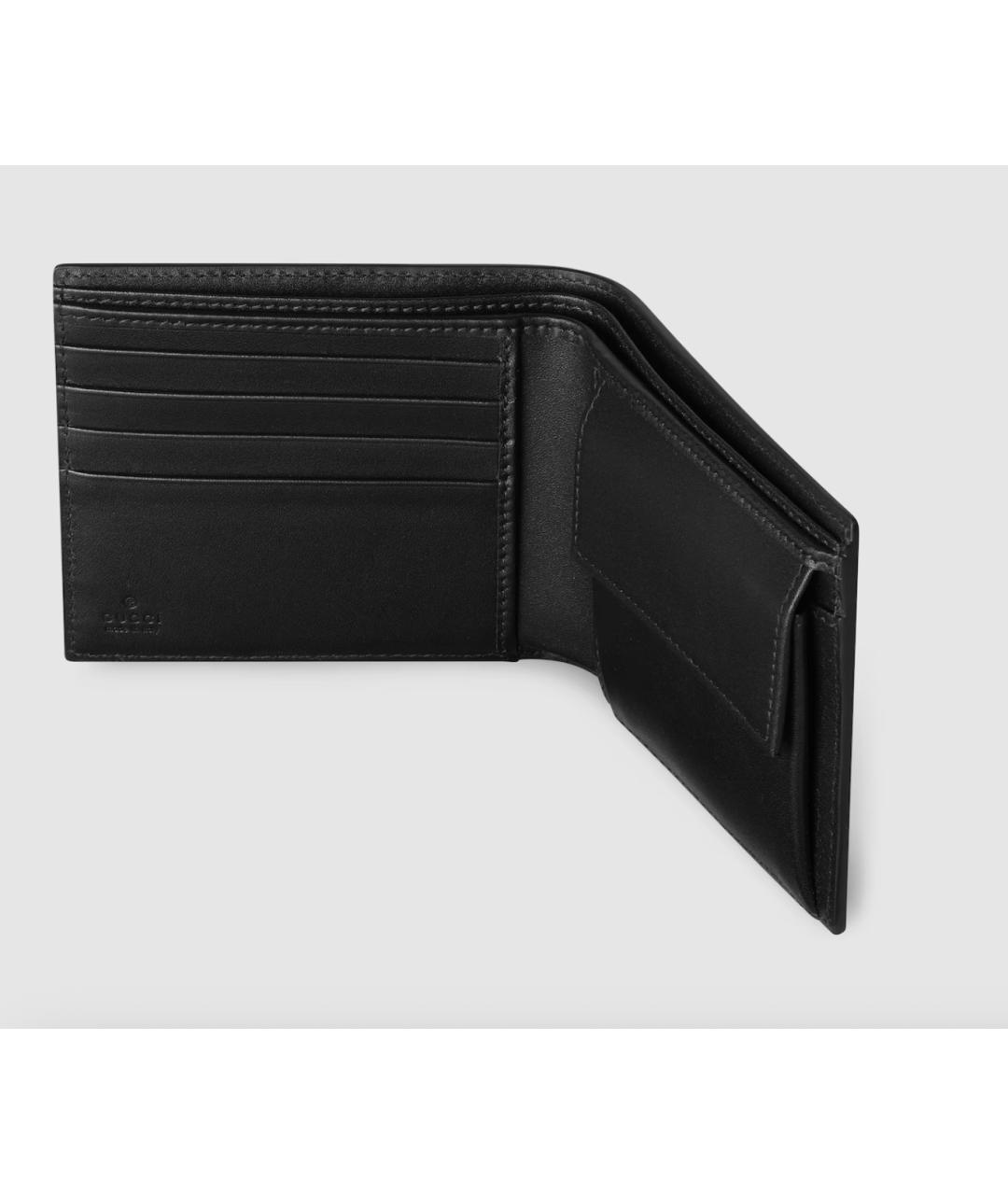 GUCCI Черный кожаный кошелек, фото 4