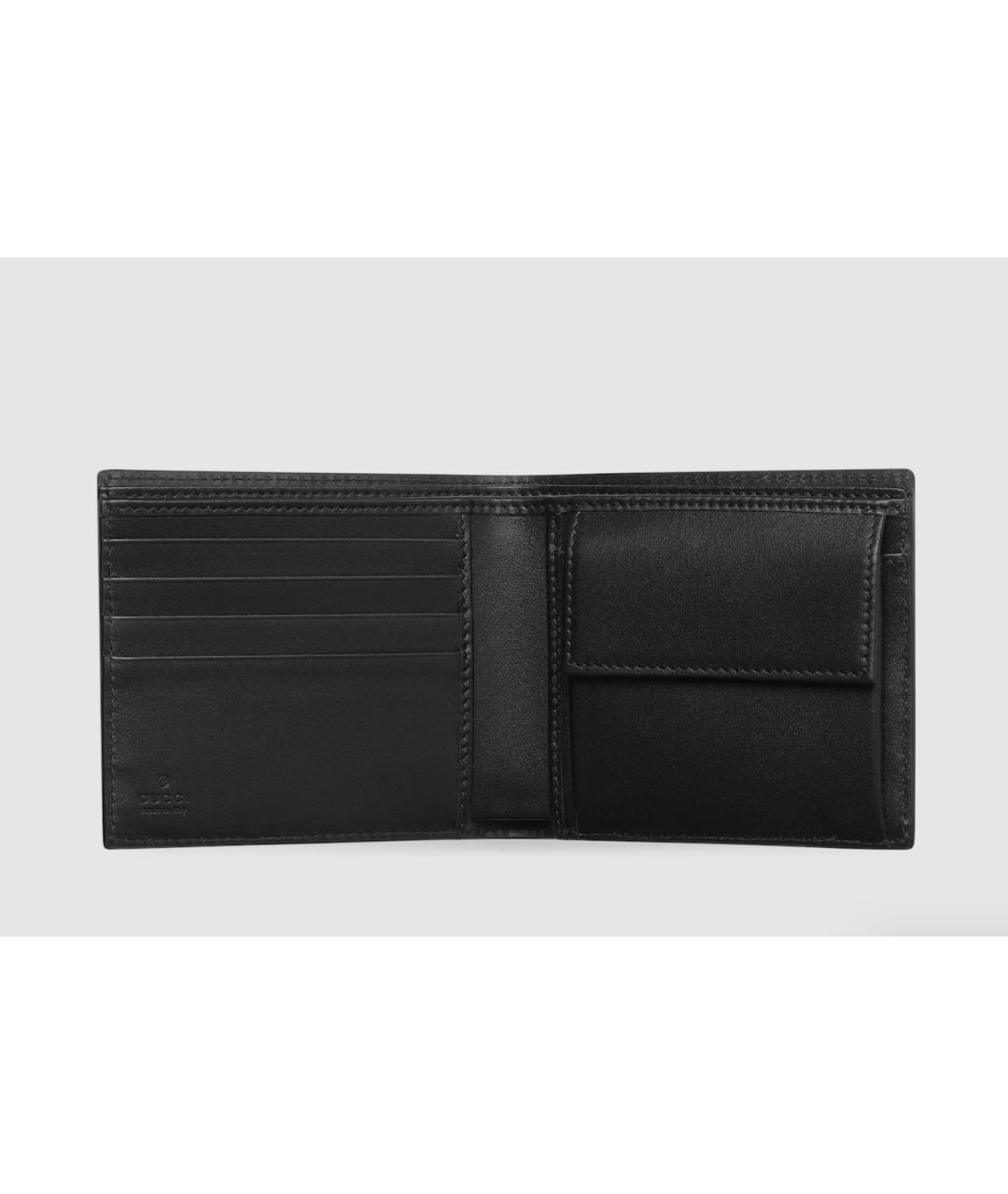 GUCCI Черный кожаный кошелек, фото 2