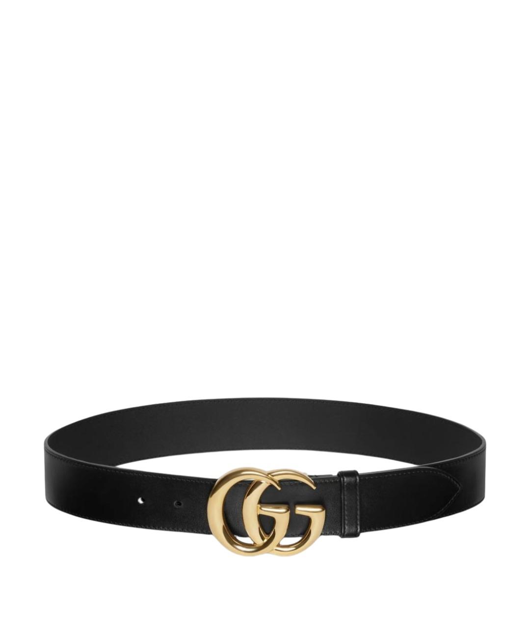 GUCCI Черный кожаный ремень, фото 1