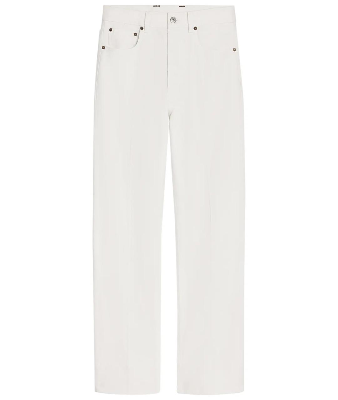 CELINE Белые хлопковые прямые джинсы, фото 1