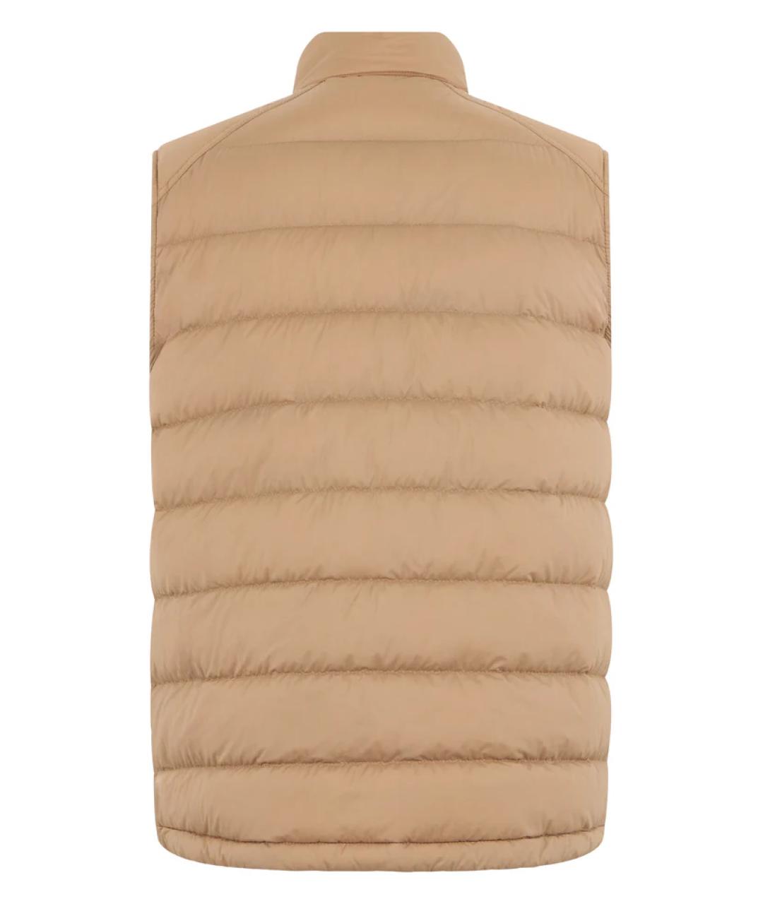 MONCLER Бежевый полиамидовый жилет, фото 2