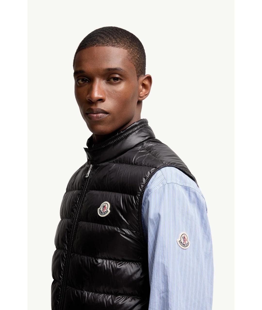 MONCLER Черный полиамидовый жилет, фото 5