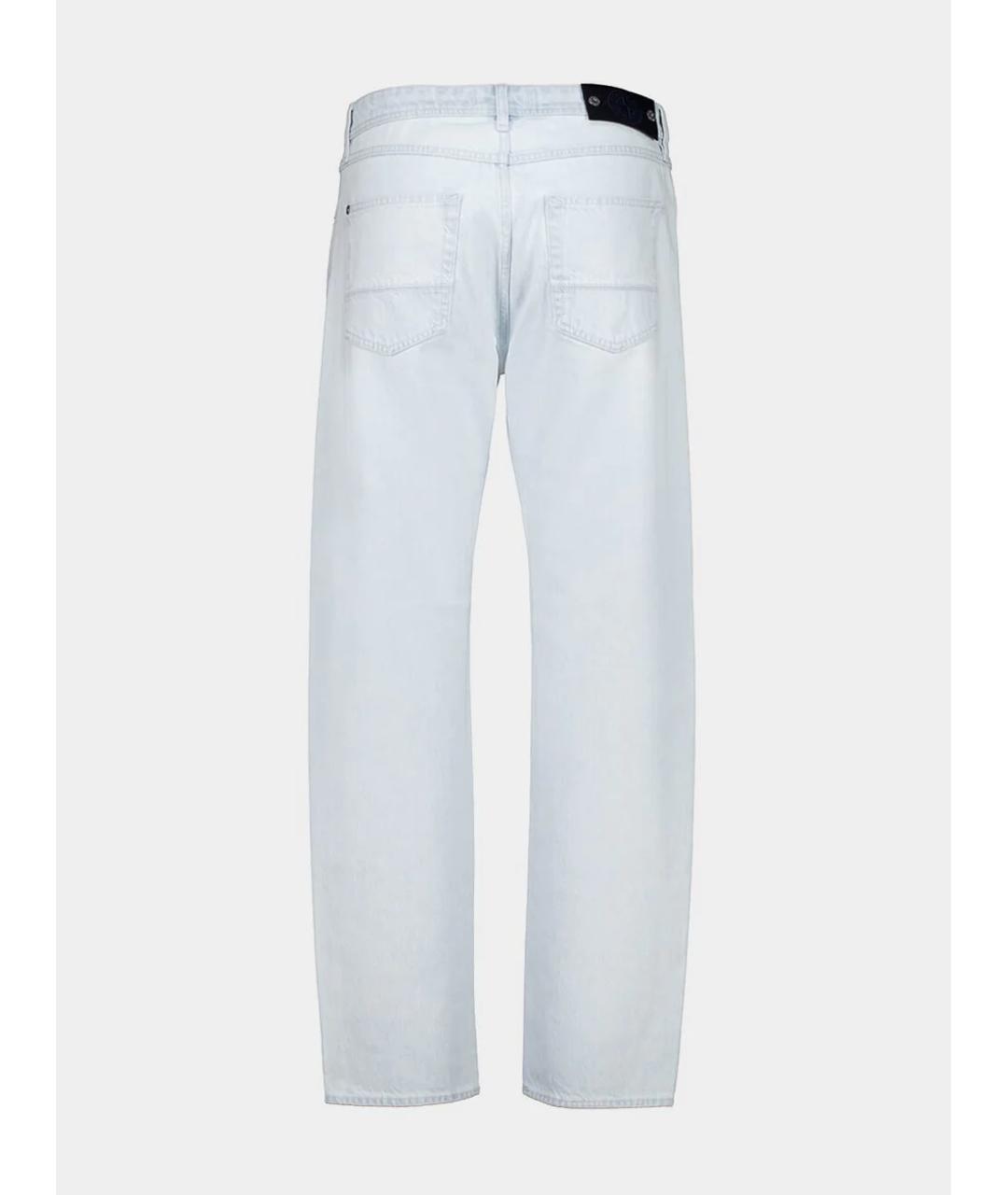 STONE ISLAND Голубые хлопковые прямые джинсы, фото 2