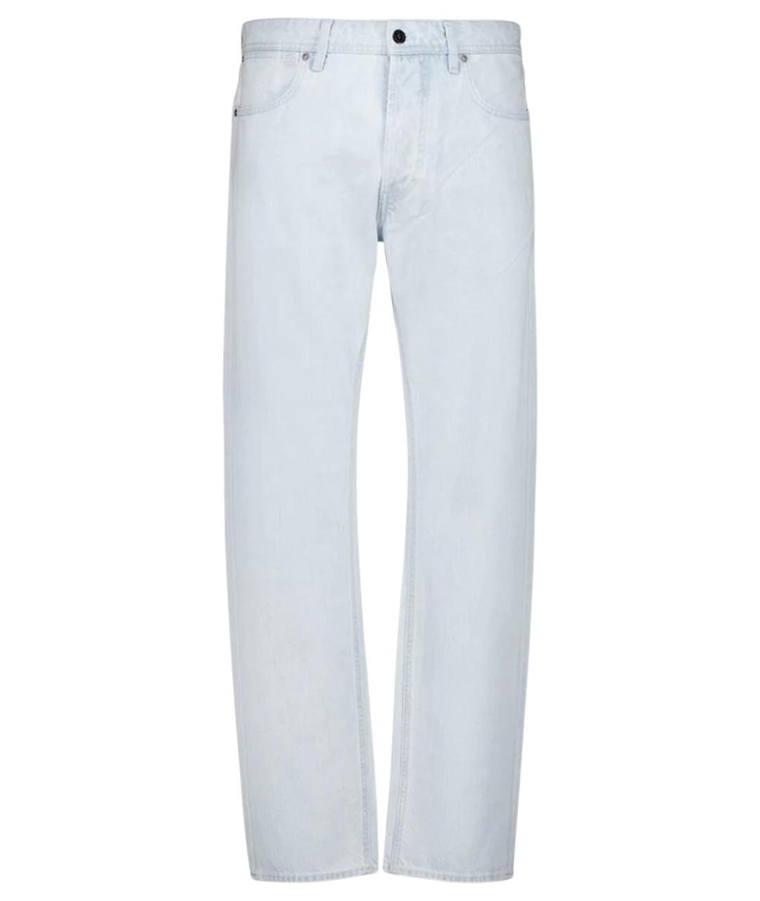 STONE ISLAND Голубые хлопковые прямые джинсы, фото 1